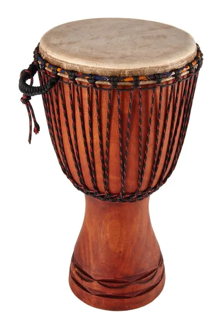 Afroton AD C02 Djembe Pro-Iroko, de face sur fond neutre