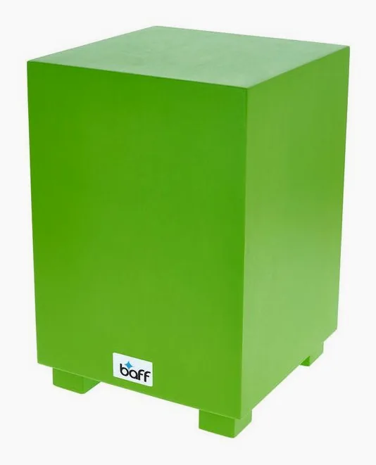 Baff Drumming Stool f Kids 38 Green, de face sur fond neutre