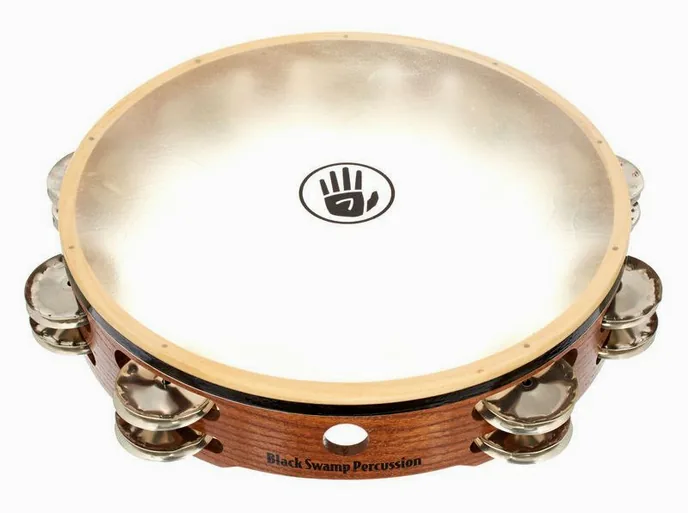 Black Swamp Percussion TD3 Tambourine, de face sur fond neutre