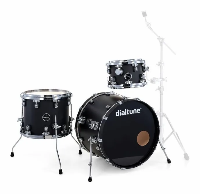 Dialtune 3-pcs Maple Set Matte Black, vue de trois quarts, photo 3