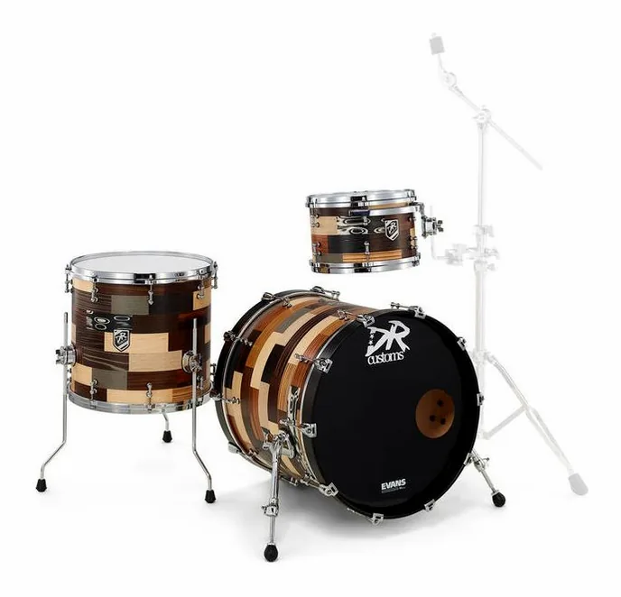DR Customs Patchwork Drum Set, vue de face, photo 3