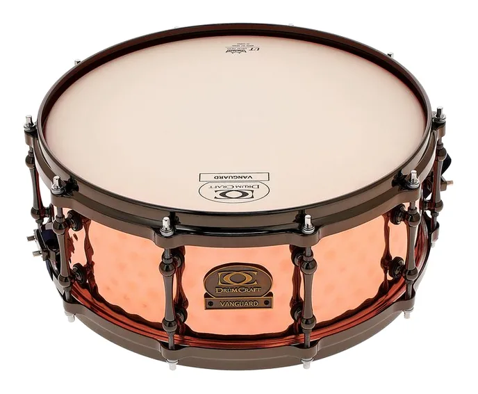 DrumCraft 14"x5,5" Vanguard Snare Copper, sur fond neutre