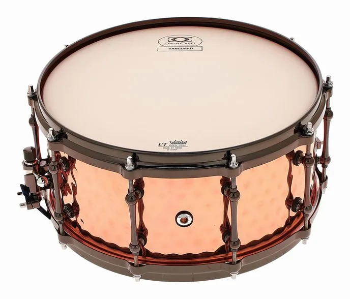 DrumCraft 14"x6,5" Vanguard Snare Copper, vue de près, photo 4
