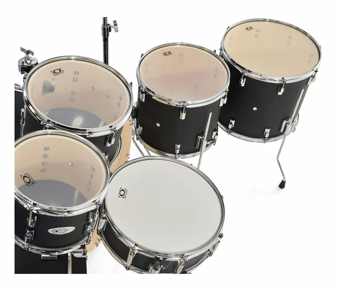 DrumCraft Series 3 Double Bass Set Black, vue de trois quarts, photo 2