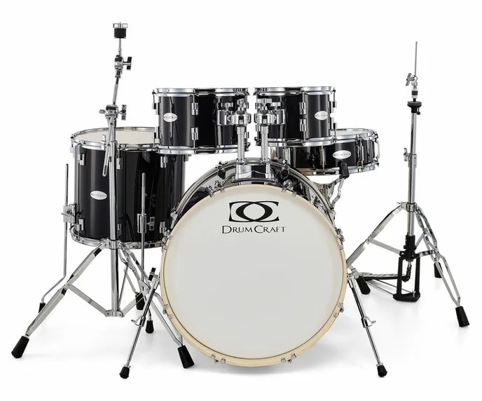 DrumCraft Series 3 Standard Set Black, sur fond neutre, photo 2