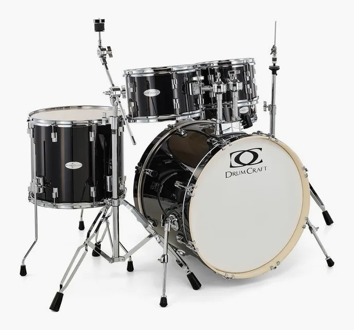 DrumCraft Series 3 Standard Set Black, vue de face, photo 3