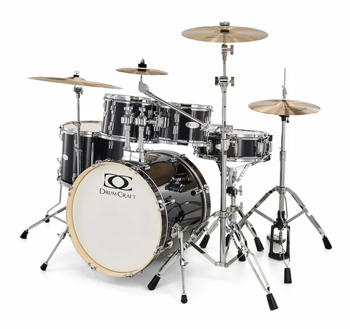 DrumCraft Series 3 Studio Impulz Black, vue de face