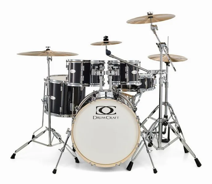 DrumCraft Series 3 Studio Impulz Black, vue de trois quarts, photo 2