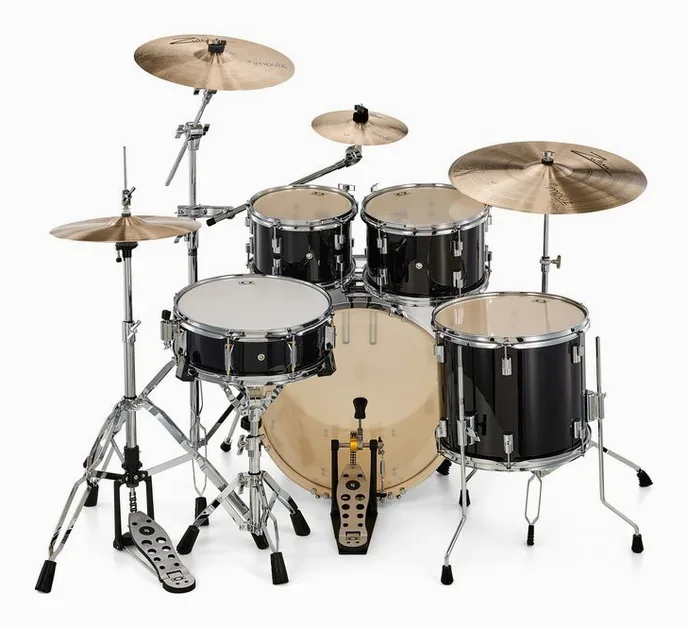 DrumCraft Series 3 Studio Impulz Black, vue de trois quarts, photo 4