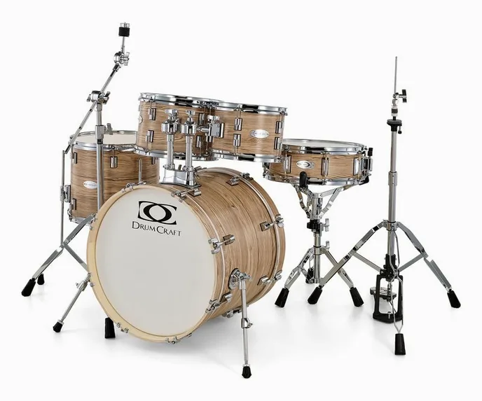 DrumCraft Series 3 Studio Set Natural, de face sur fond neutre