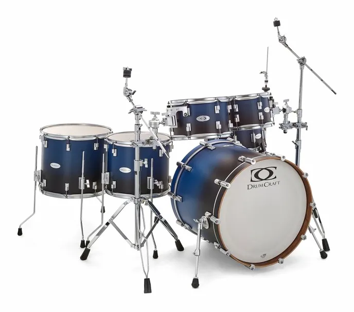 DrumCraft Series 6 2up 2down Blue Fade, vue de profil, photo 3