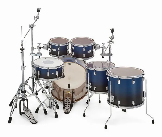 DrumCraft Series 6 2up 2down Blue Fade, sur fond neutre, photo 4