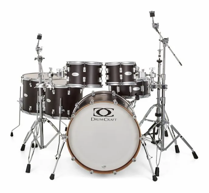 DrumCraft Series 6 2up 2down Satin Black, vue de face, photo 2