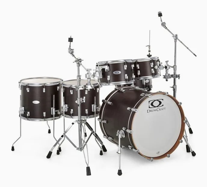 DrumCraft Series 6 2up 2down Satin Black, vue de profil, photo 3