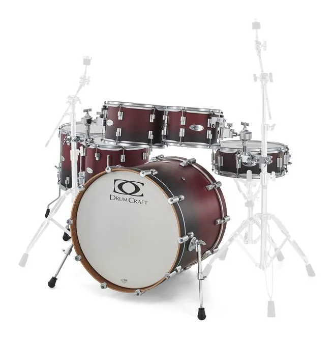 DrumCraft Series 6 2up 2down SBR, de face sur fond neutre