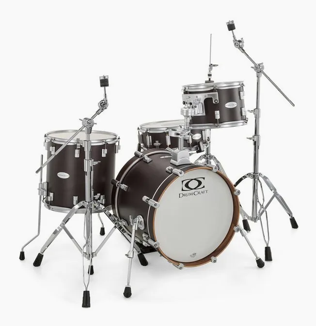 DrumCraft Series 6 Jazz Satin Black, vue de face, photo 3