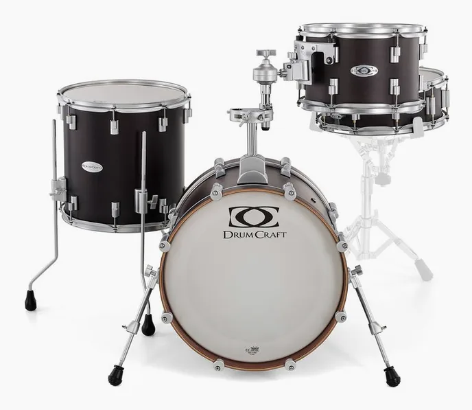 DrumCraft Series 6 Jazz Set Satin Black, vue de face, photo 2