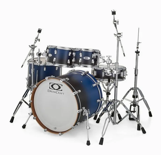 DrumCraft Series 6 Standard Blue Fade, vue de près, de face