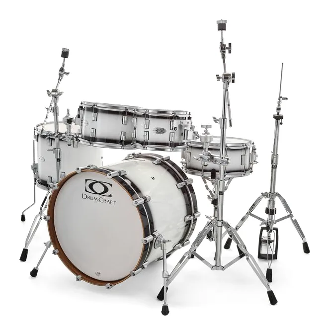 DrumCraft Series 6 Standard Set White, sur fond neutre