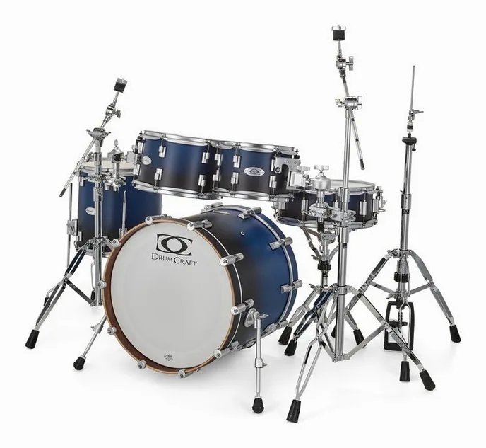 DrumCraft Series 6 Studio Blue Fade, vue de près, de face