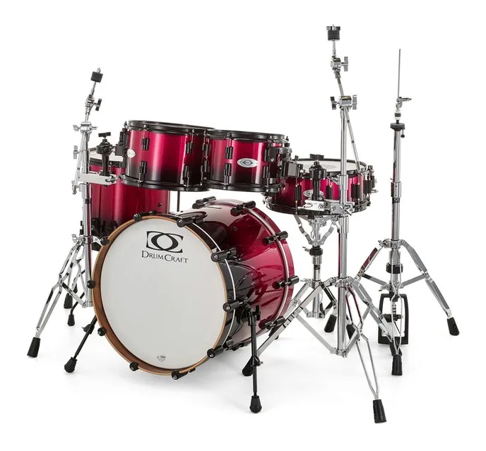 DrumCraft Series 6 Studio Purple Sparkle, vue de près, de face
