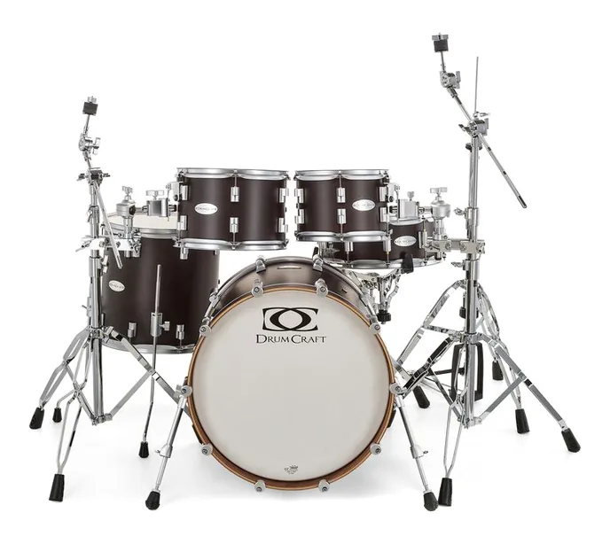 DrumCraft Series 6 Studio Satin Black, vue de trois quarts, photo 2