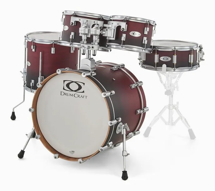 DrumCraft Series 6 Studio Set SBR, de face sur fond neutre