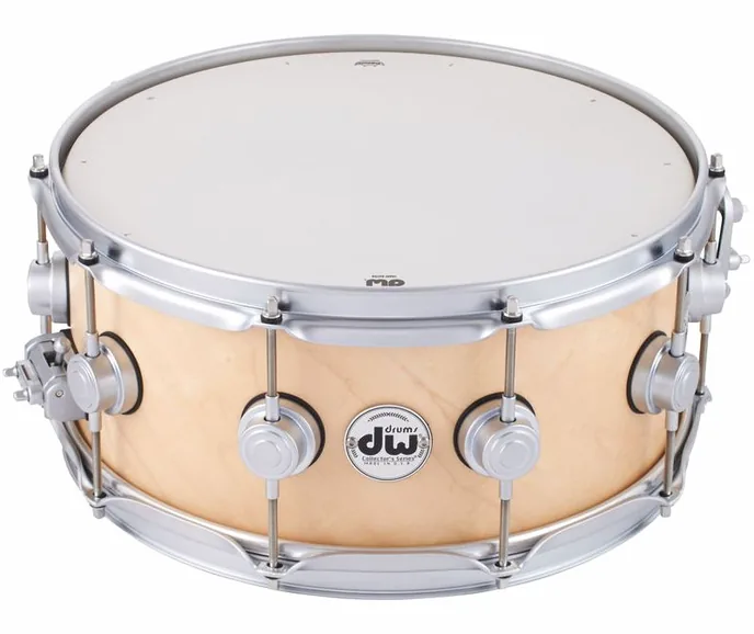DW 14"x06" Satin Snare Natural SC, vue de face
