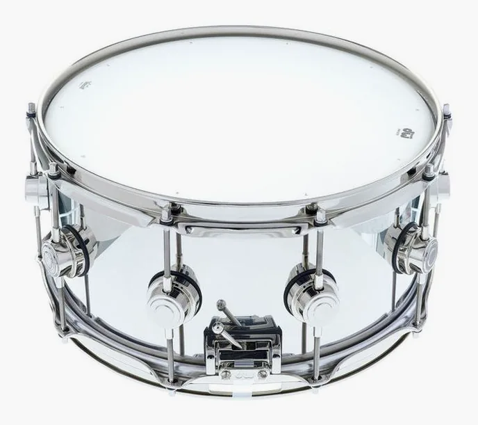 DW 14"x6,5" Stainless Steel Snare, vue de dessus, photo 2