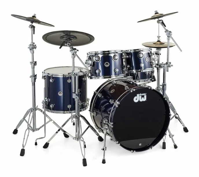 DW DWe E33 Drum Kit Midnight Blue, vue de face, photo 3