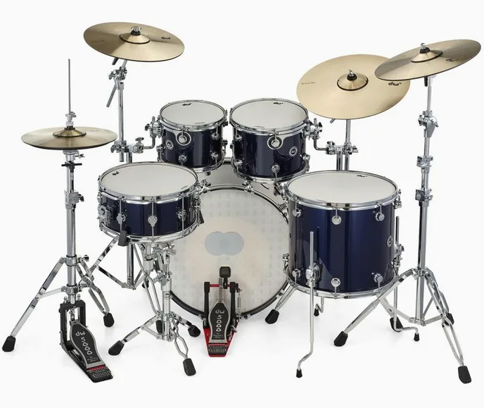 DW DWe E33 Drum Kit Midnight Blue, vue de dessus, photo 4