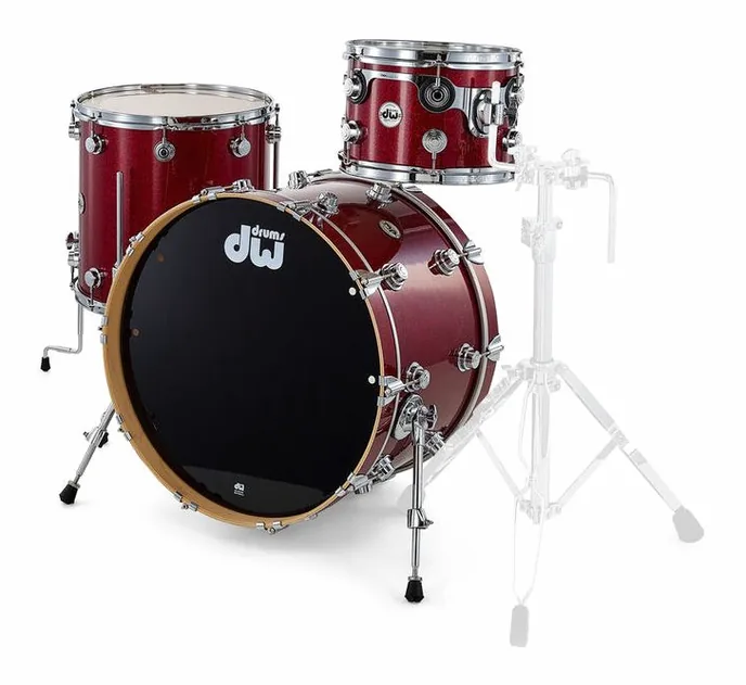 DW Finish Ply Set 1up1down Ruby, vue de près, de face