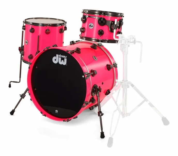 DW Lacquer Custom Neon Hot Pink, vue de face