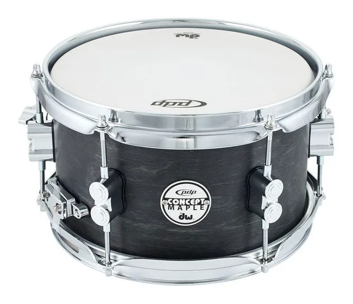 DW PDP 10"x06" Black Wax Snare, vue de près, de face