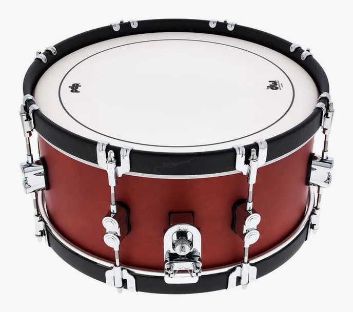 DW PDP 14"x6,5" Ox Blood Snare, vue de dessus, photo 3