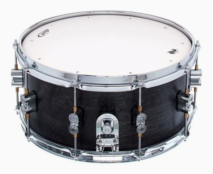 DW PDP 14"x6,5" Black Wax Snare, vue de face, photo 2