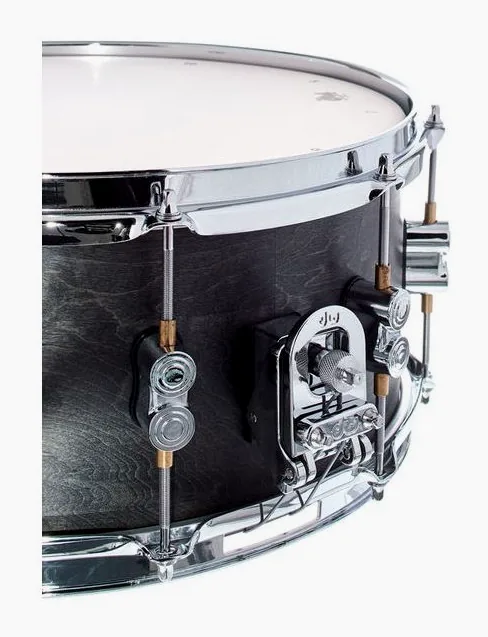 DW PDP 14"x6,5" Black Wax Snare, sur fond neutre, photo 4