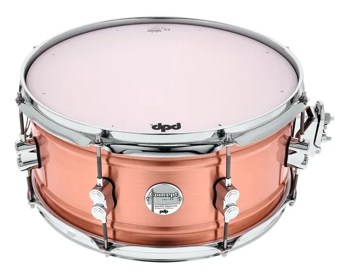 DW PDP 14"x6,5" Concept Copper, vue de près, de face