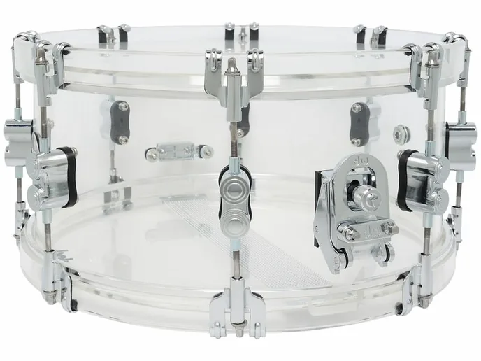 DW PDP 14"x6.5" SN Clear Acrylic, vue de trois quarts, photo 2