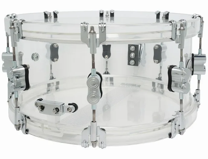 DW PDP 14"x6.5" SN Clear Acrylic, vue de près, photo 3