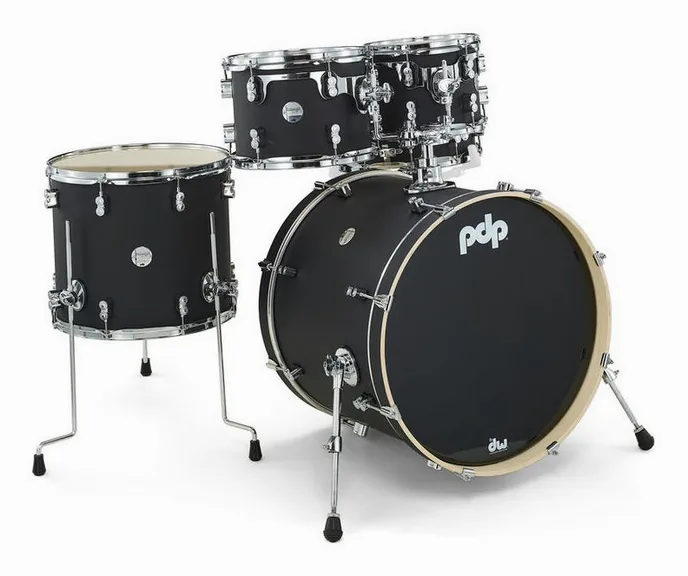 DW PDP CM5 Standard Satin Black, vue de face, photo 3