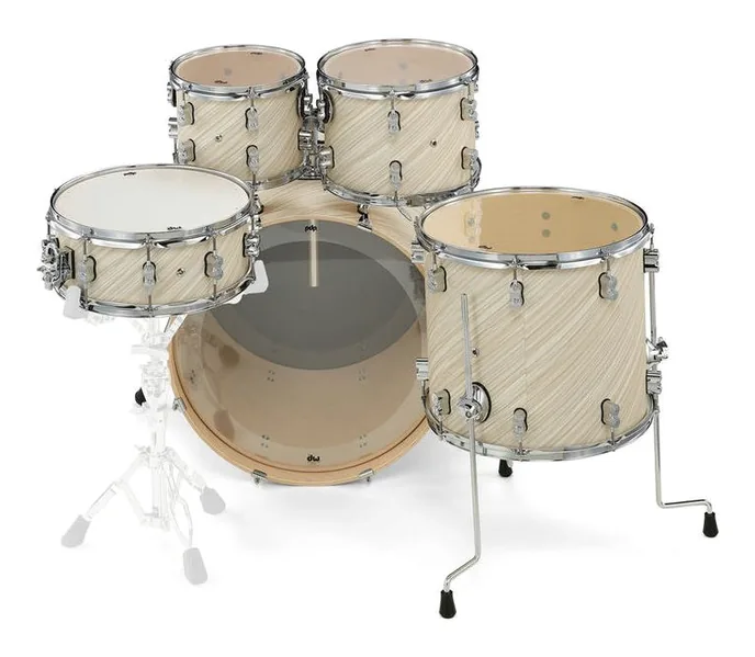 DW PDP CM5 Standard Twisted Ivory, vue de dessus, photo 4