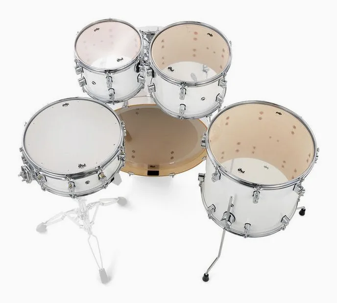 DW PDP CM5 Std. White Shell Kit, vue de trois quarts, photo 4