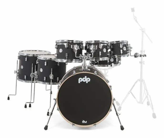 DW PDP CM7 Satin Black, vue de face, photo 2