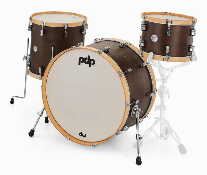 DW PDP Concept Classic 24 Walnut, vue de face