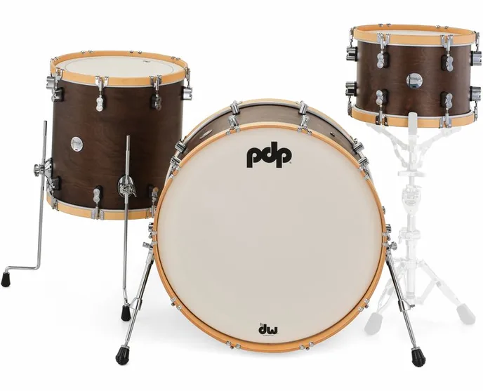 DW PDP Concept Classic 24 Walnut, vue de face, photo 2