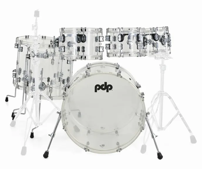 DW PDP Concept Clear Acrylic 6pc, sur fond neutre, photo 2