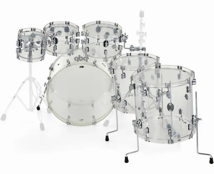 DW PDP Concept Clear Acrylic 6pc, vue de profil, photo 4