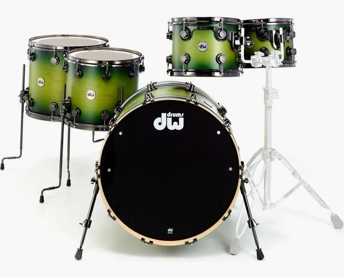 DW Satin Specialty Green Burst, vue de dessus, photo 2