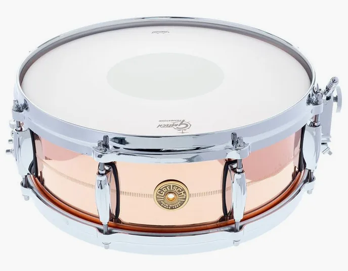 Gretsch Drums 14"x05" USA Bronze Snare Drum, sur fond neutre
